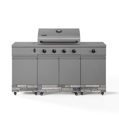 TYTUS Fresno 5-Burner Convertible Grill in Gunmetal, Shadow Stone