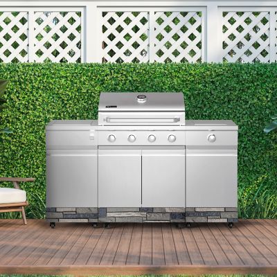 Image showing 9 th TYTUS 5-Burner Fresno Propane and Natural Gas Convertible Grill, Shadow Stone