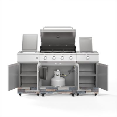 Image showing  5-Burner Fresno Propane and Natural Gas Convertible Grill, Ash Stone