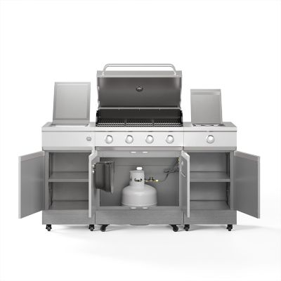 Image showing  5-Burner Fresno Propane and Natural Gas Convertible Grill, Carbon Wood
