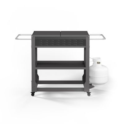 Image showing  4-Burner Fresno Multi-Fuel Flat Top Griddle with Tool Set and Cover, 498 sq. in., Gunmetal