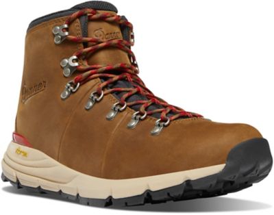 Image showing  Men's Mountain 600 Gore-Tex Low Waterproof Hiking Boots, 4.5 in., Grizzly Brown/Rhodo Red