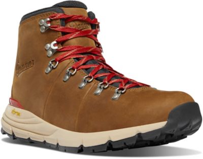 Image showing  Men's Mountain 600 Gore-Tex Low Waterproof Hiking Boots, 4.5 in., Grizzly Brown/Rhodo Red