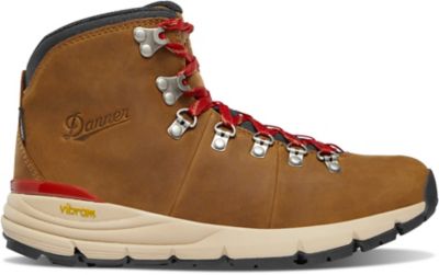 Danner Women's Mountain 600 Leaf 4.5 in. Grizzly Brown, Rhodo Red Gore-Tex Hiking Boot