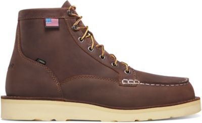 Danner Men's Bull Run Moc Steel Toe Gore-Tex Mid Waterproof Hiking Boots, 6 in., Brown
