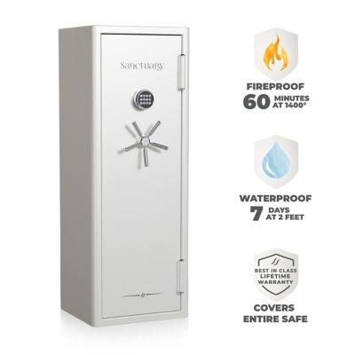 Sanctuary Executive Fire and Waterproof Home & Office Safe with Electronic Lock, White Pearl Metallic Gloss Finish