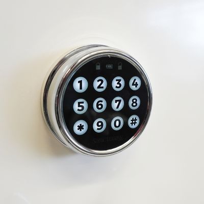 Image showing  Executive Fire and Waterproof Home & Office Safe with Electronic Lock, White Pearl Metallic Gloss Finish