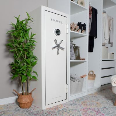 Image showing 8 th Sanctuary Executive Fire and Waterproof Home & Office Safe with Electronic Lock, White Pearl Metallic Gloss Finish