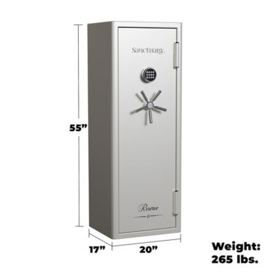 Image showing 9 th Sanctuary Executive Fire and Waterproof Home & Office Safe with Electronic Lock, White Pearl Metallic Gloss Finish