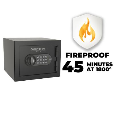Sanctuary Onyx 0.5 cu. ft. Fireproof Home & Office Safe with Electronic Lock, Matte Black