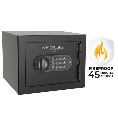 Sanctuary Onyx 0.5 cu. ft. Fireproof Home & Office Safe with Electronic Lock, Matte Black