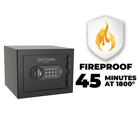 Sanctuary Onyx 0.5 cu. ft. Fireproof Home & Office Safe with Electronic Lock, Matte Black