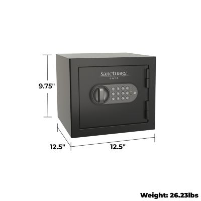 Image showing 6 th Sanctuary 0.5 cu. ft. Electronic Lock Onyx Fireproof Home & Office Safe, Matte Black