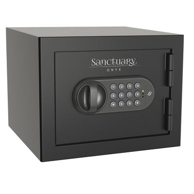 Image showing 7 th Sanctuary 0.5 cu. ft. Electronic Lock Onyx Fireproof Home & Office Safe, Matte Black