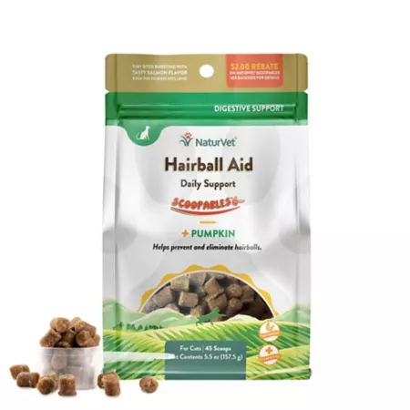 NaturVet Scoopables Hairball Aid Daily Support Supplement for Cats Cat Hairball Treatment