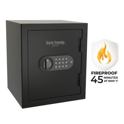 Sanctuary Onyx 1.01 cu. ft. Fireproof Home & Office Safe with Electronic Lock, Matte Black