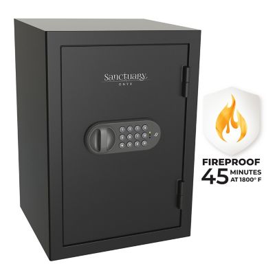 Sanctuary Onyx 1.34 cu. ft. Fireproof Home & Office Safe with Electronic Lock, Matte Black