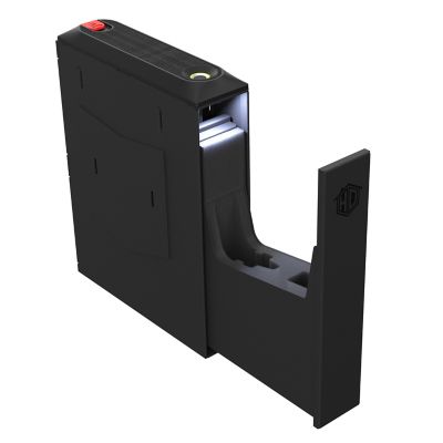 Image showing  Home Defense Quick Access Side Mount Handgun Vault with Biomeric Lock, Matte Black
