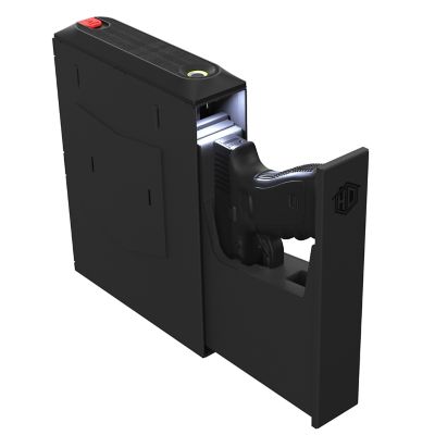 Image showing  Home Defense Quick Access Side Mount Handgun Vault with Biomeric Lock, Matte Black