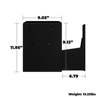 Image showing  Home Defense Quick Access Side Mount Handgun Vault with Biomeric Lock, Matte Black