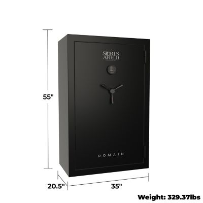 Image showing 8 th Sports Afield Domain 40 Gun Fire Safe with Electronic Lock, Black