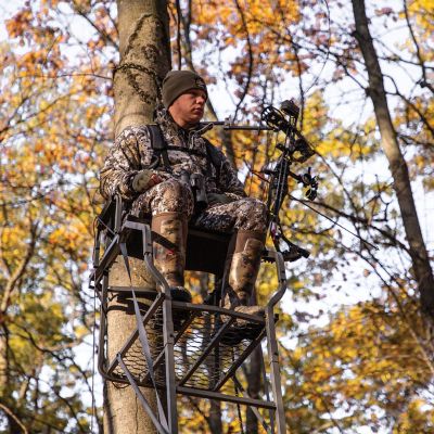 Image showing 7 th Rivers Edge 19 ft. 5 in. 1-Person Bowman LS Ladder Stand