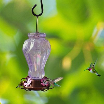 Image showing  Diamond Iridescent Hummingbird Feeder, Purple, 32 oz. Capacity