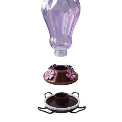 Image showing  Diamond Iridescent Hummingbird Feeder, Purple, 32 oz. Capacity