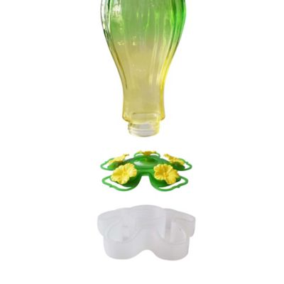 Image showing  Ombre Glass Hummingbird Feeder, Green/Yellow, 25 oz. Capacity