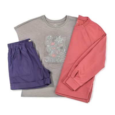 Image showing 2 th Blue Mountain Women's Lightweight Fleece Crew Neck Sweatshirt