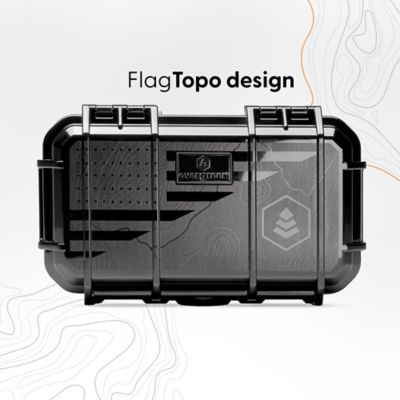 Image showing  9mm Pistol Ammo Case, Black with Flag Print