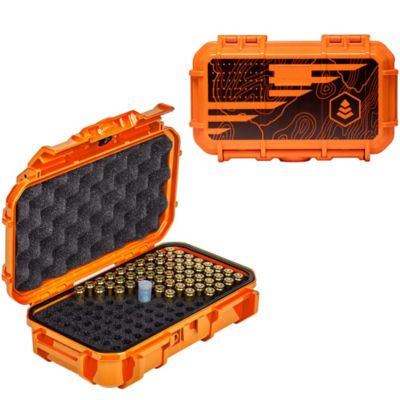 Evergreen 9mm Pistol Ammo Case, Orange with Flag Print