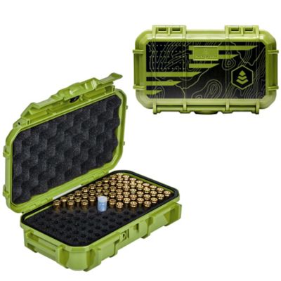 Evergreen 9mm Pistol Ammo Case, Green with Flag Print