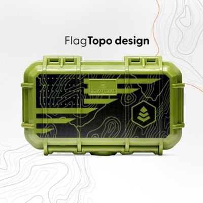 Image showing  9mm Pistol Ammo Case, Green with Flag Print