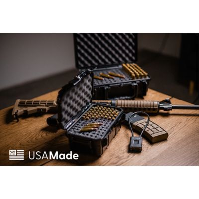 Image showing  AR Rifle Ammo Case, Black with Flag Print