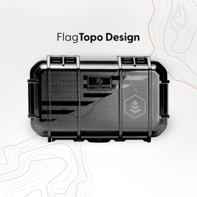 Image showing  AR Rifle Ammo Case, Orange with Flag Print