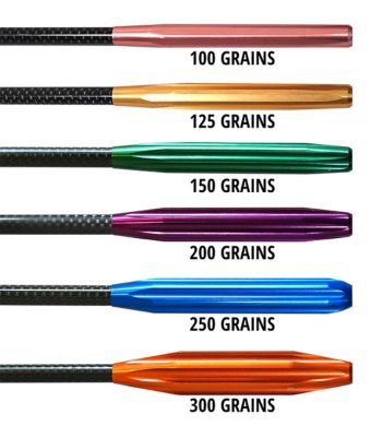 Pro-Tracker Archery Bad Boys' Arrow Weight Collars for Bowhunting, 3 pk. Black 125GR Compound