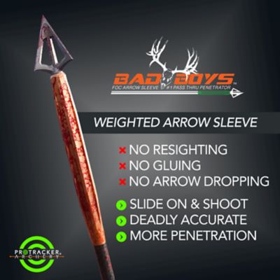 Image showing  Bad Boys' Arrow Weight Collars for Bowhunting, 3-Pack, Blue 250GR Compound