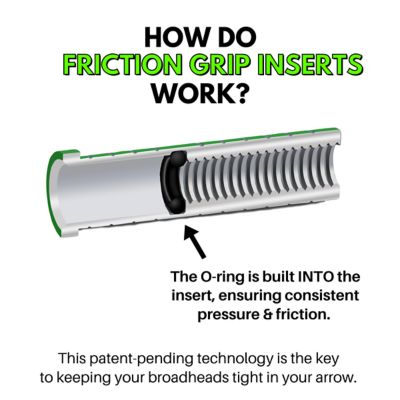Image showing  Friction Grip Inserts Inserts with O Ring Gaskets, Keep Tips Tight , 1 Dozen 6.2mm FG Halfout Insert