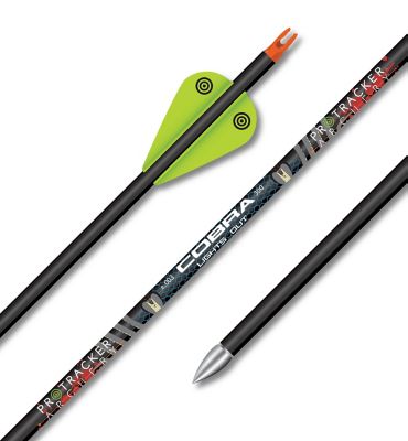 Pro-Tracker Archery Cobra Dual Spine Standard to Micro Arrow, 32 in., Shaft Only, 12-Pack, Cobra Spine 300 Shine