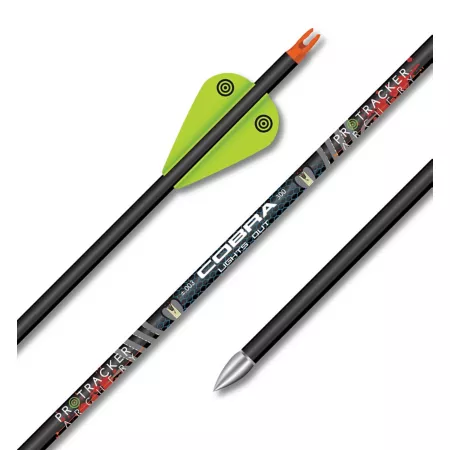 Pro-Tracker Archery Cobra Dual Spine Standard to Micro Arrow 32 in Shaft Only 12 Pack Cobra Spine 300 Shine Arrows & Bolts