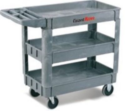 Giant-Move 18 x 30 3 Shelf Plastic Cart