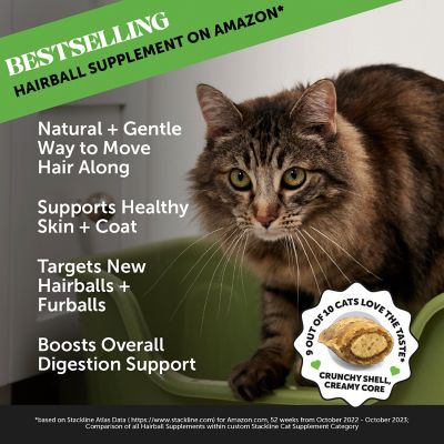 Image showing  Dual Texture Hairball Support Supplement for Cats