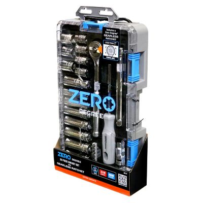 Image showing  27 pc. 1/4 in. Drive SAE Tool Set with gearless ratchet, 38128