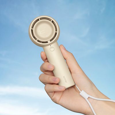 Image showing  Handheld Fan, Innovative Hidden Fan Blades Design, 4500mAh battery operated with 18H Max Cooling Time, FA42, Brown