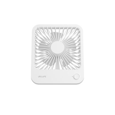 Jisulife Desk Fan Battery Rechargable Fan, 4500mAh, 4 Speeds Adjustable, FA26, White