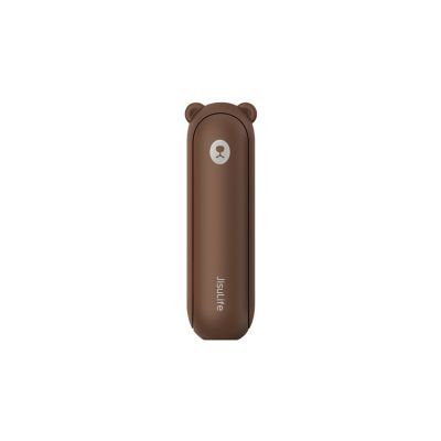 Jisulife Small Handheld 3 in 1 Hand Fan and Portable USB 4500mAh battery Rechargeable Pocket Fan, F8X, Brown