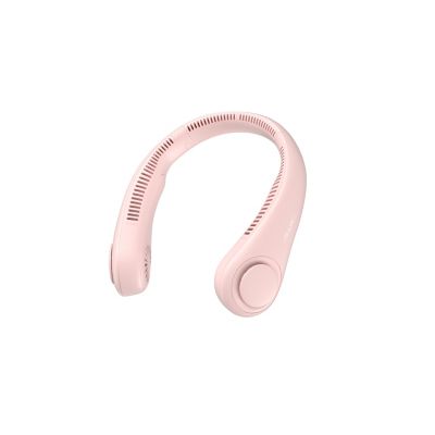 Jisulife Portable Neck Fan, 4000 mAh Rechargeable Battery Operated Wearable Personal Fan, Headphone Design, 3 Speeds, FA14, Pink