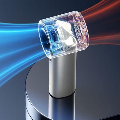 Image showing  Portable Handheld Fan, Adjustable, 5000mAh Battery with Metal Body, Digital Display, FA53PRO1S, Light Brown