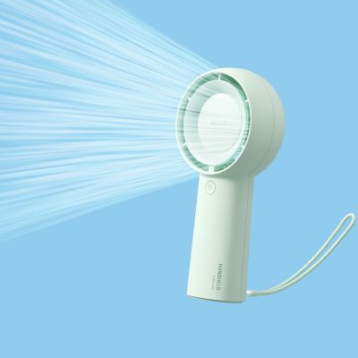 Image showing  Handheld Turbo Fan, 16H Max Cooling Time, Mini & Portable Design, 4000mAh battery USB Fan with 5 Speeds, Mint Green